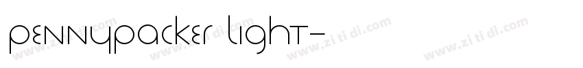 Pennypacker Light字体转换 Pennypacker Light字体转换